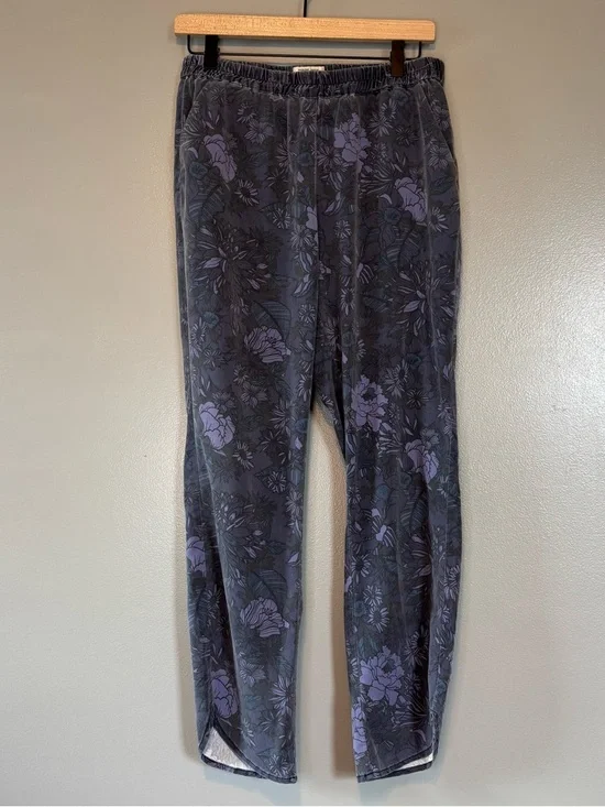 Marine Layer Re-Spun Large Allison Pull On Pants Blue Floral - Picture 1 of 7
